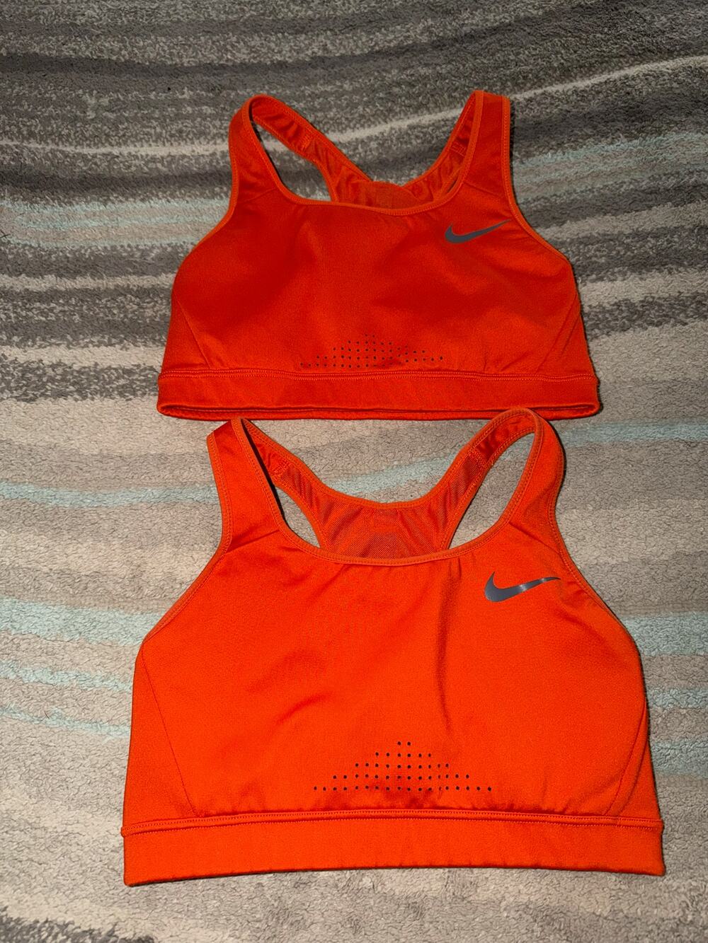 Small LOT OF 2 Nike Swoosh Medium-Support Sports Bras Orange
